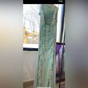 Sample dress  size 6 for Jr  Chic Light Blue Ruffled Dress